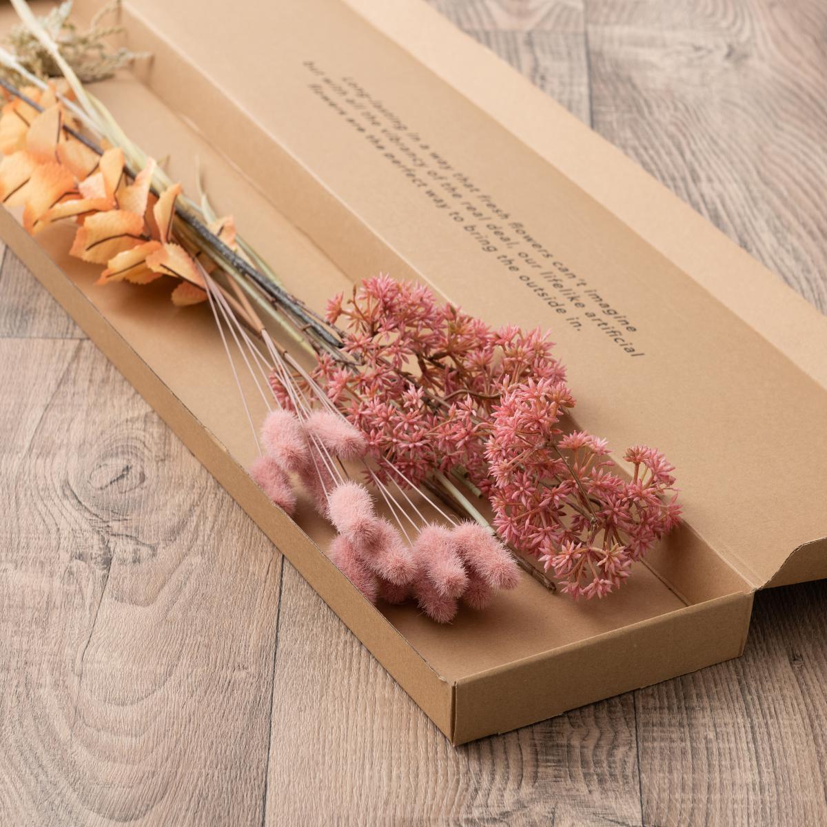 Lagarus Rice and Leaf Letterbox Bouquet Pink – image 4