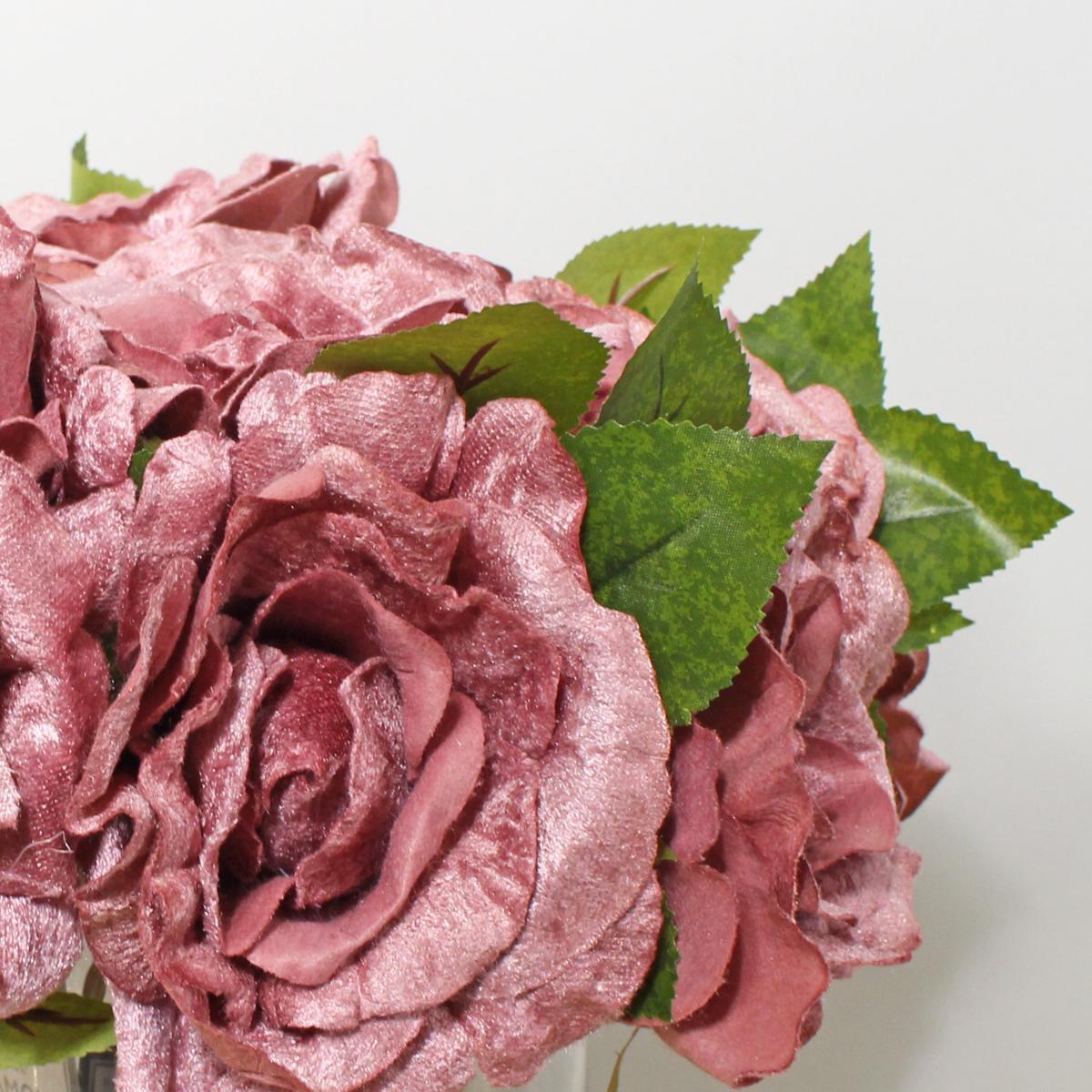 Pack of 6 Pink Diamond Velvet Rose Bundle Pink – image 2