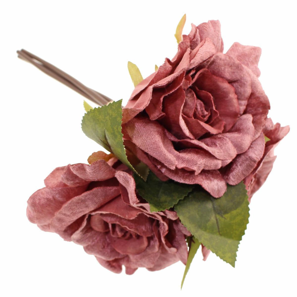 Pack of 6 Pink Diamond Velvet Rose Bundle Pink – image 3