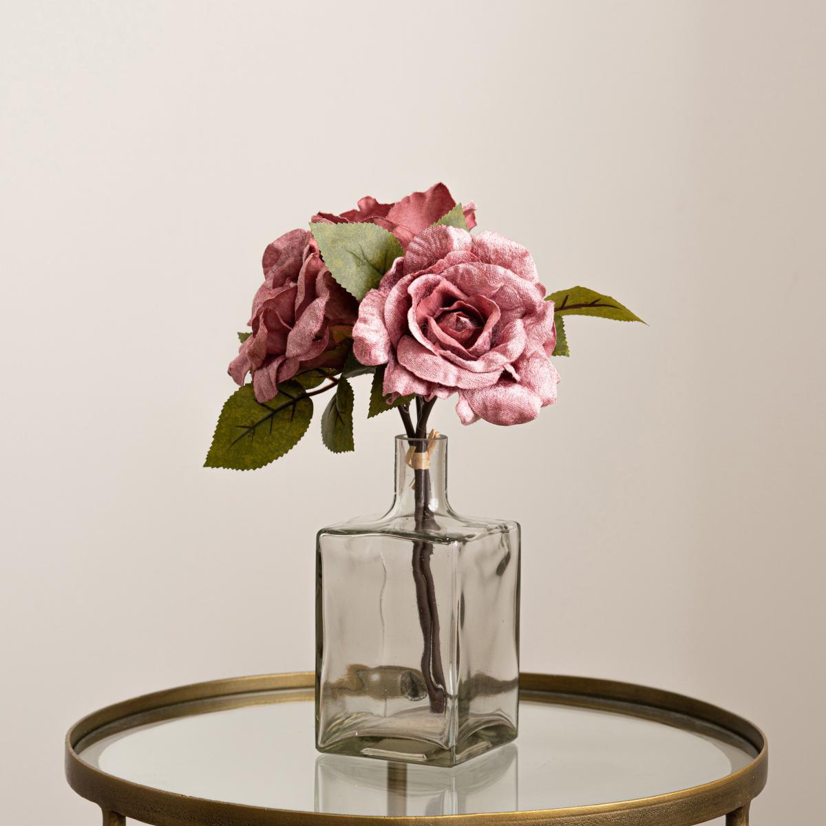 Pack of 6 Pink Diamond Velvet Rose Bundle Pink – image 4
