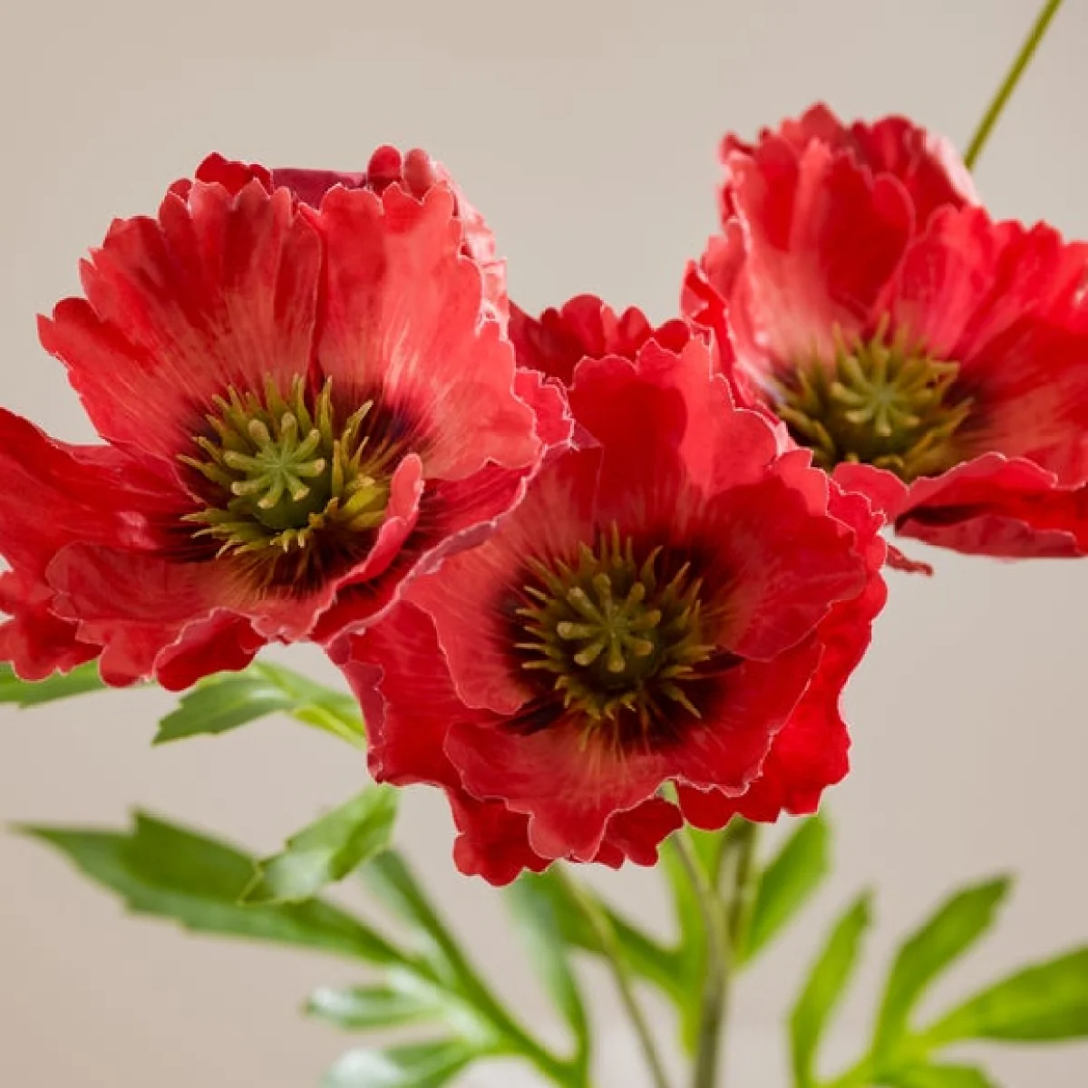 Artificial Poppy Spray – image 2