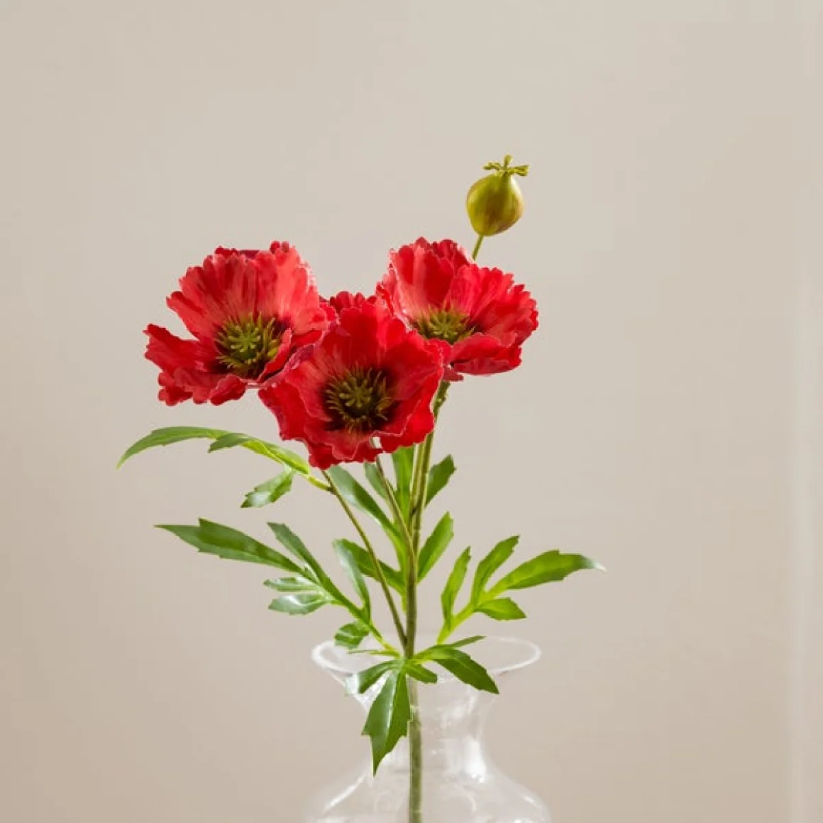 Artificial Poppy Spray – image 3