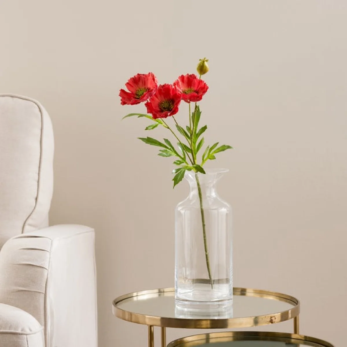 Artificial Poppy Spray – image 4
