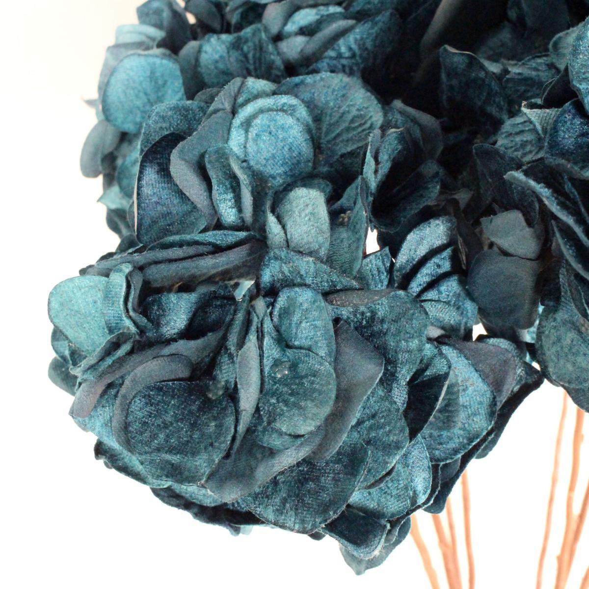 Teal Diamond Velvet Hydrangea 12 Pack Blue – image 2
