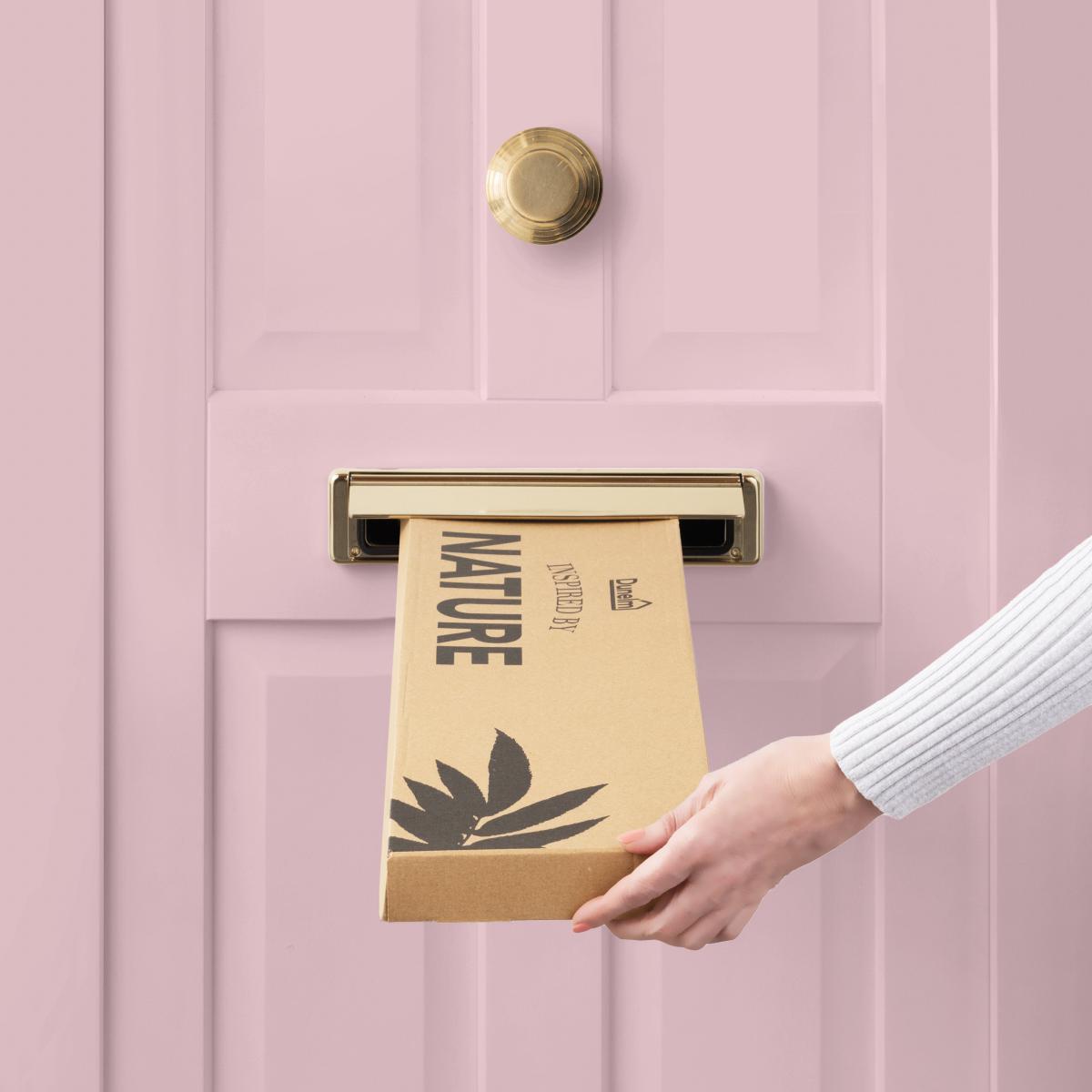 Lagarus Chestnut and Ranunculus Letterbox Bouquet Pink – image 5