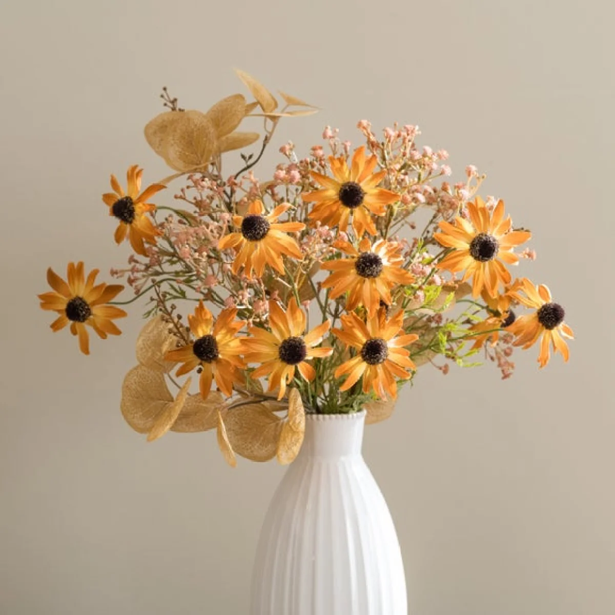 Artificial Orange Rudbeckia Autumnal Bouquet – image 2