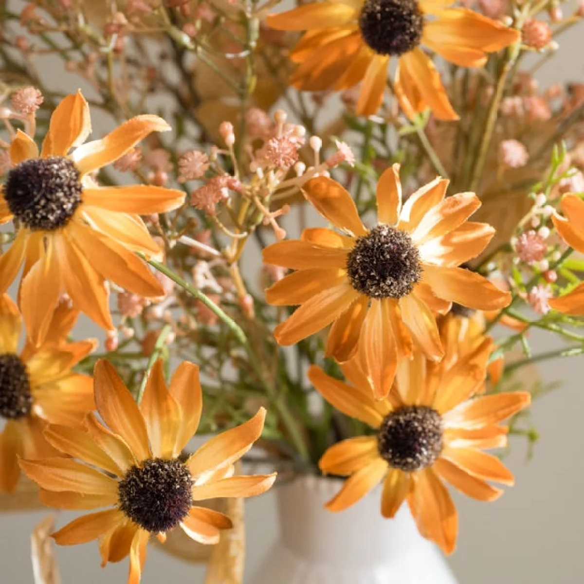 Artificial Orange Rudbeckia Autumnal Bouquet – image 3