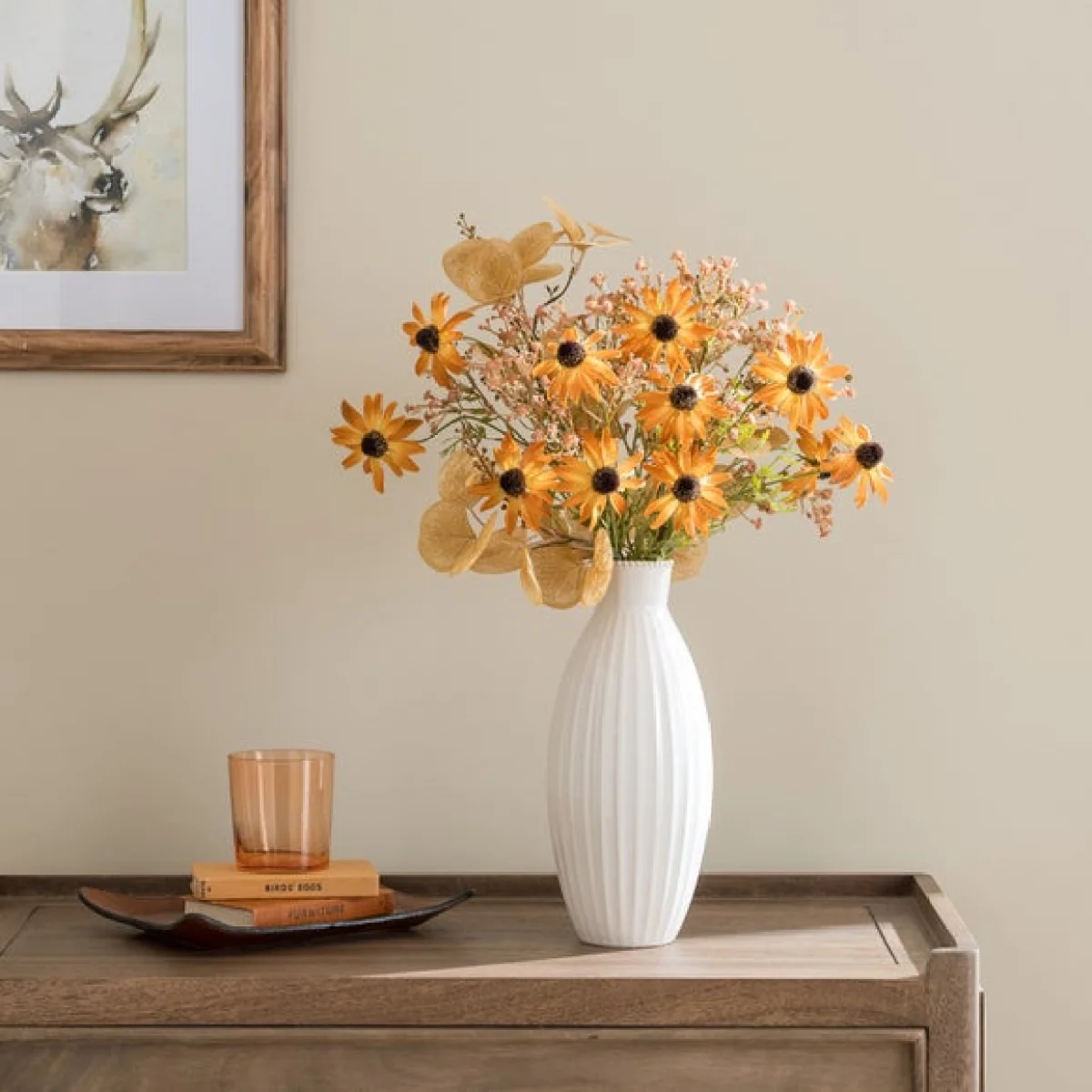 Artificial Orange Rudbeckia Autumnal Bouquet – image 1