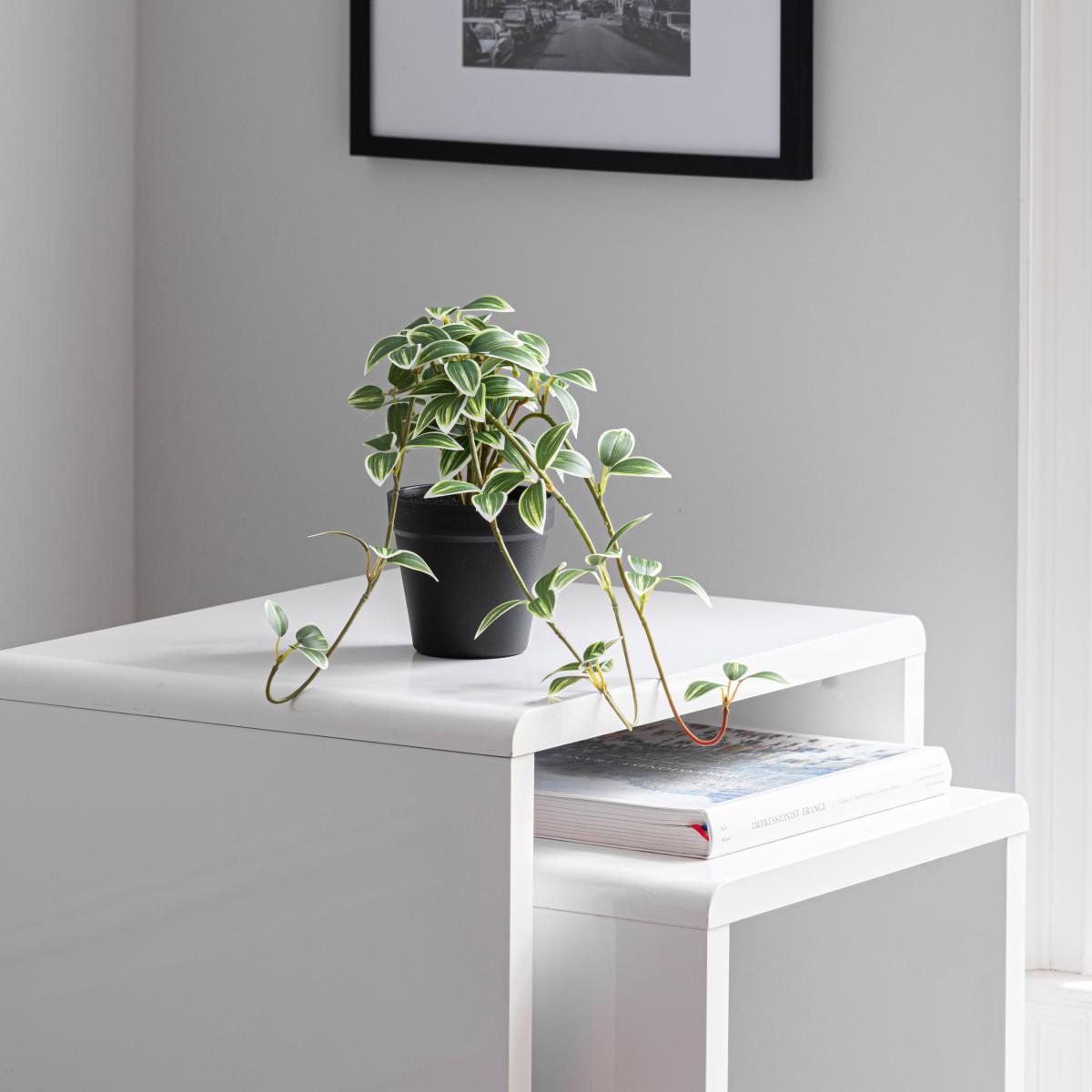 Artificial Trailing Tradescantia in Pot Green – image 1