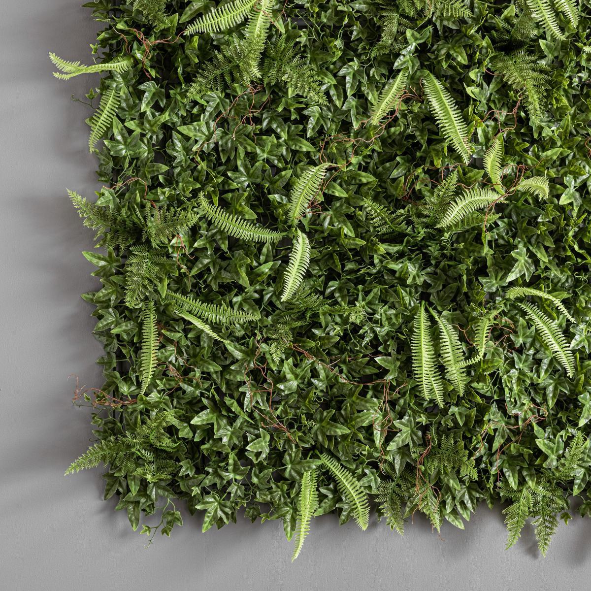 Pack of 6 Artificial Ivy and Fern Wall Panels MultiColoured – image 2