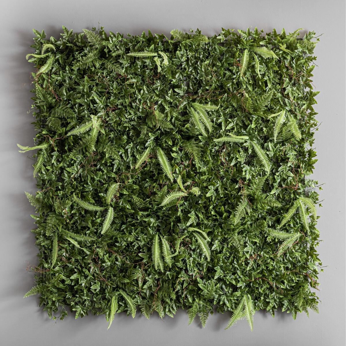 Pack of 6 Artificial Ivy and Fern Wall Panels MultiColoured – image 3