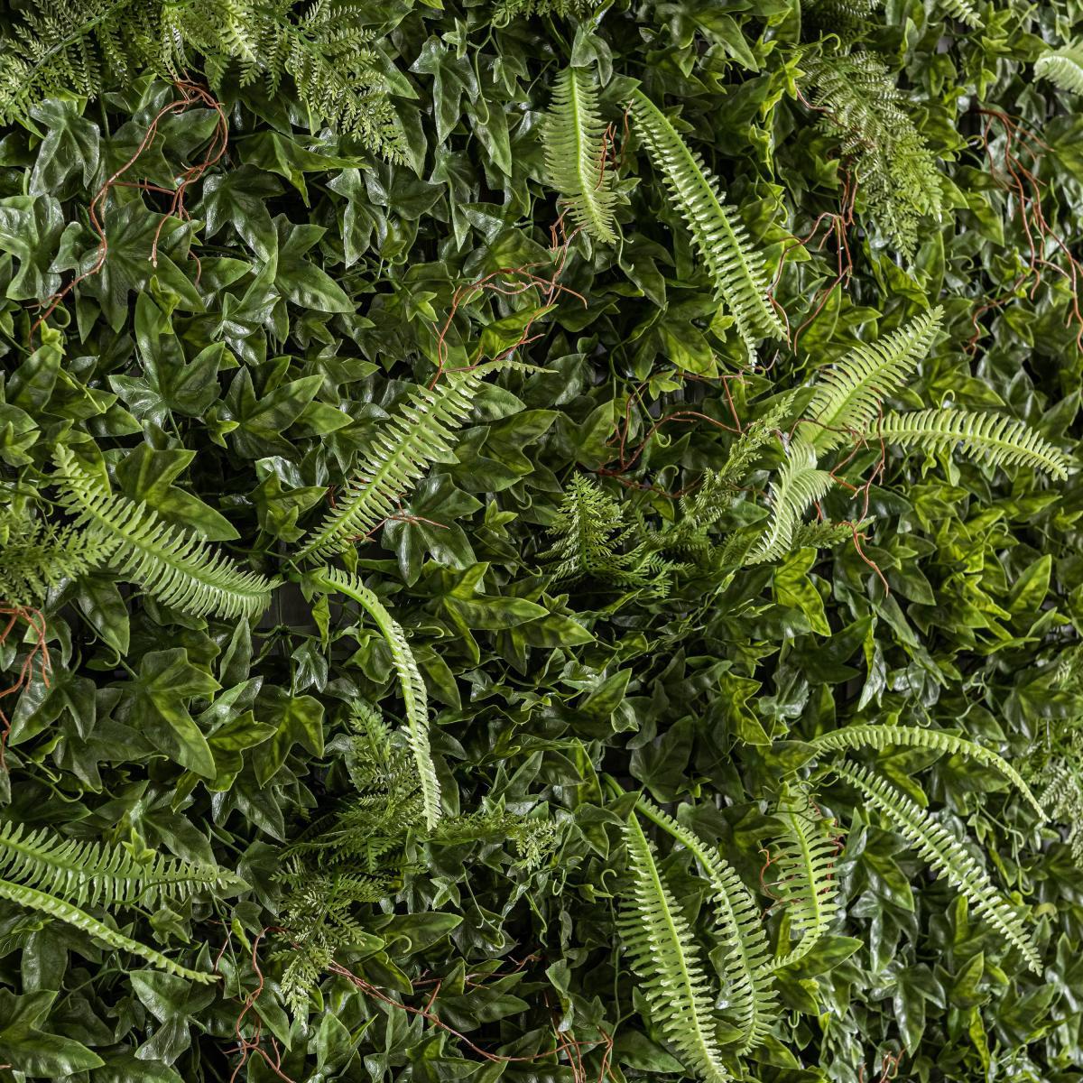 Pack of 6 Artificial Ivy and Fern Wall Panels MultiColoured – image 4