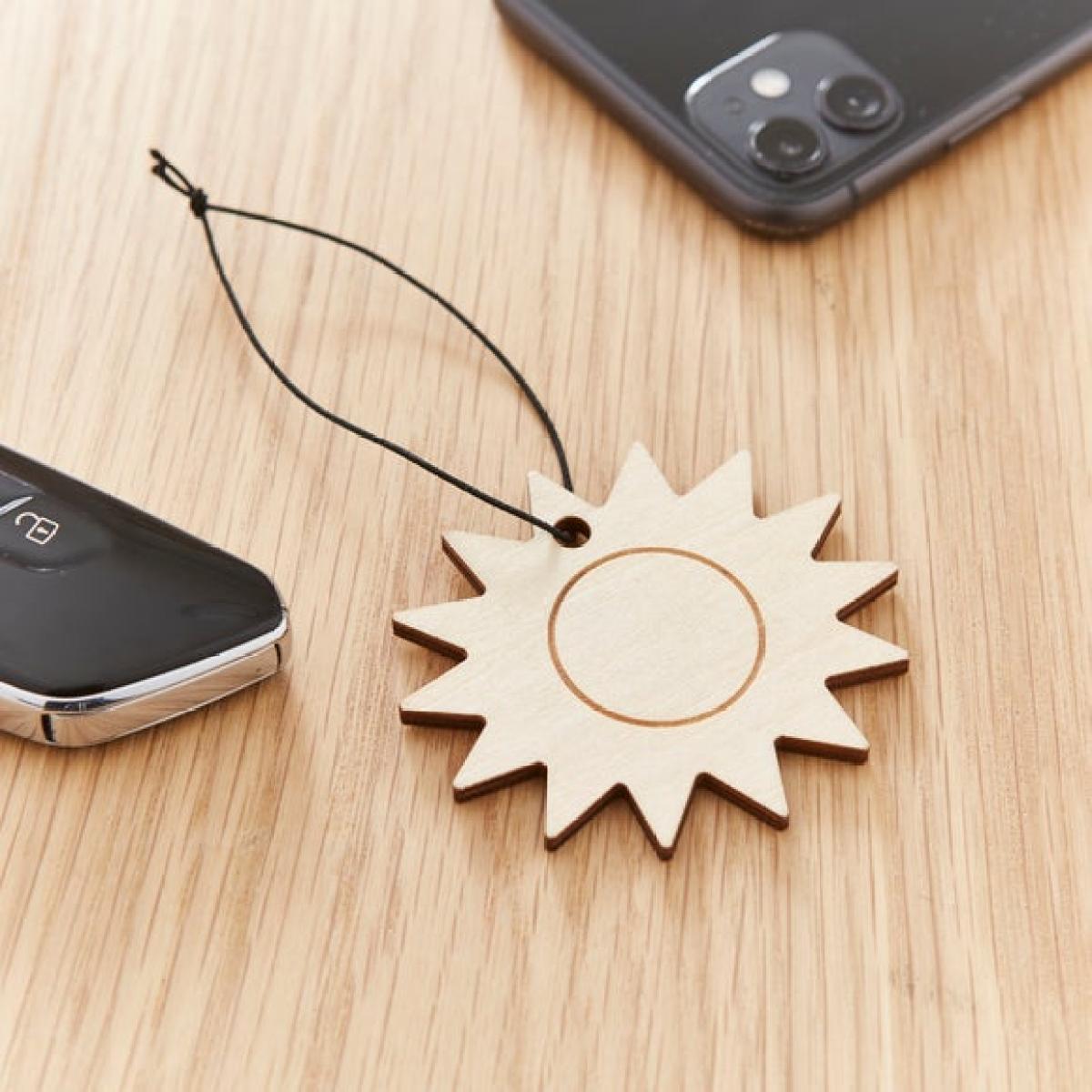 Cactus Flower Wooden Sun Air Freshener – image 2