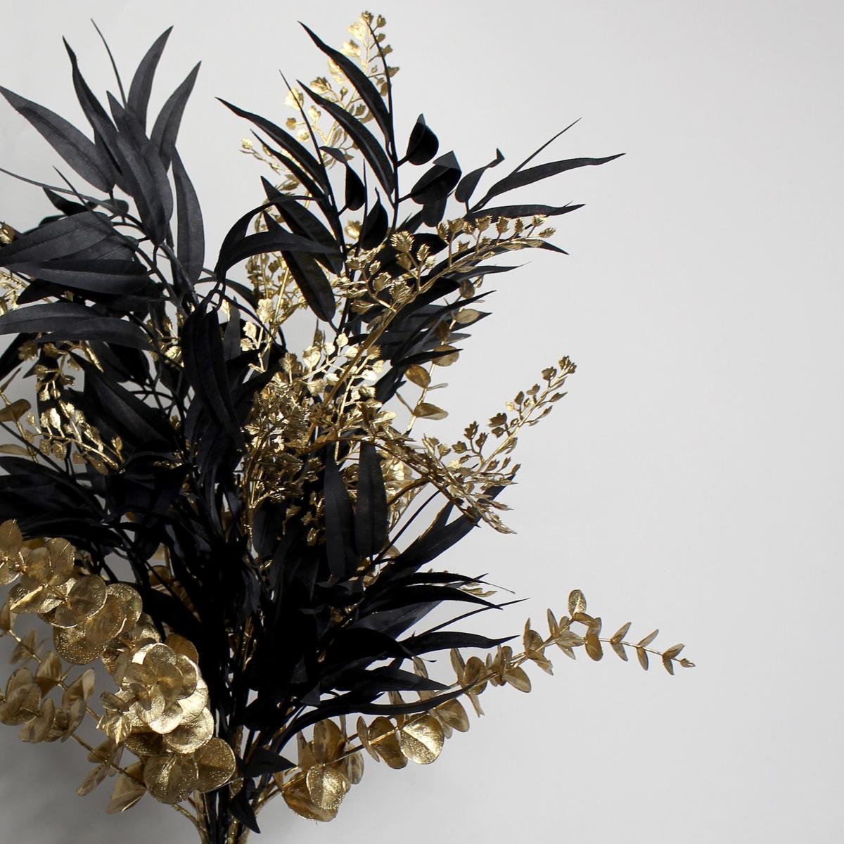 Gold and Black Mixed Foliage Bouquet Gold – image 2