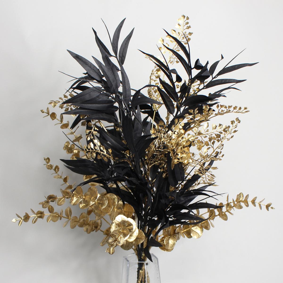 Gold and Black Mixed Foliage Bouquet Gold – image 3