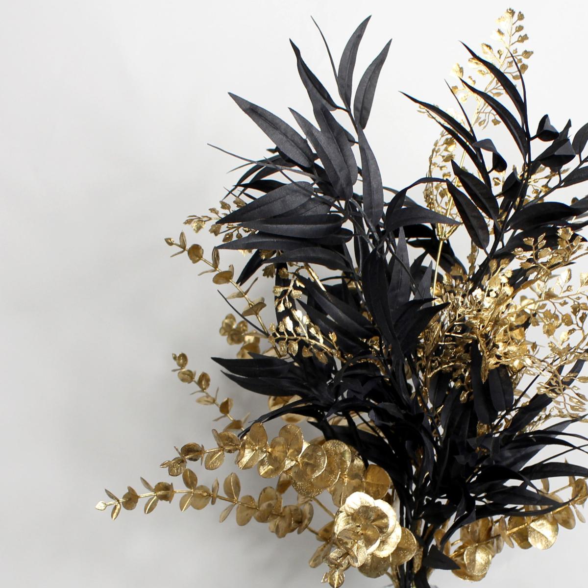 Gold and Black Mixed Foliage Bouquet Gold – image 4