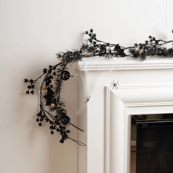 Set of 2 150cm Black and Gold Halloween Garlands – image 1