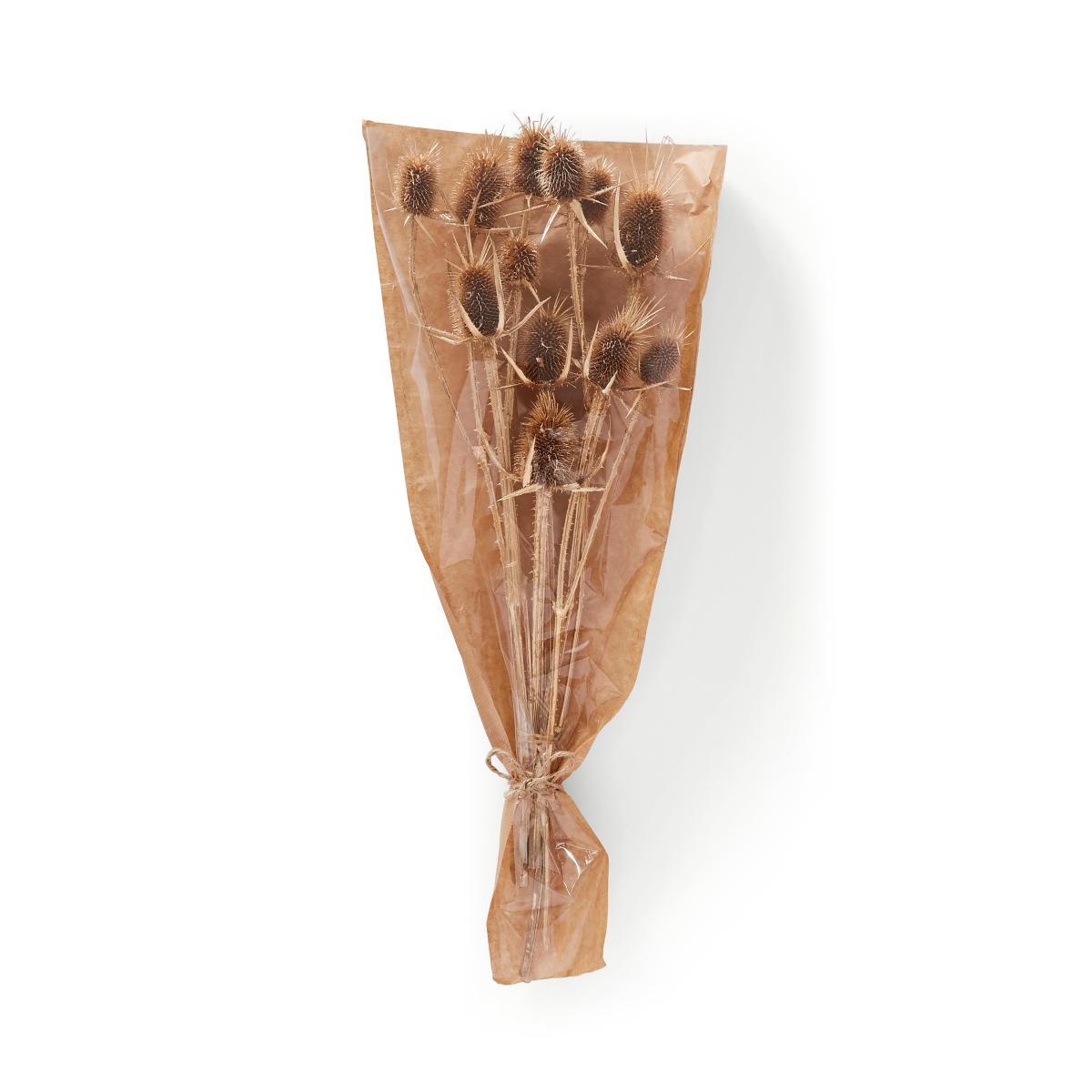 Dried Metallic Gold Thistle Bouquet Gold – image 3