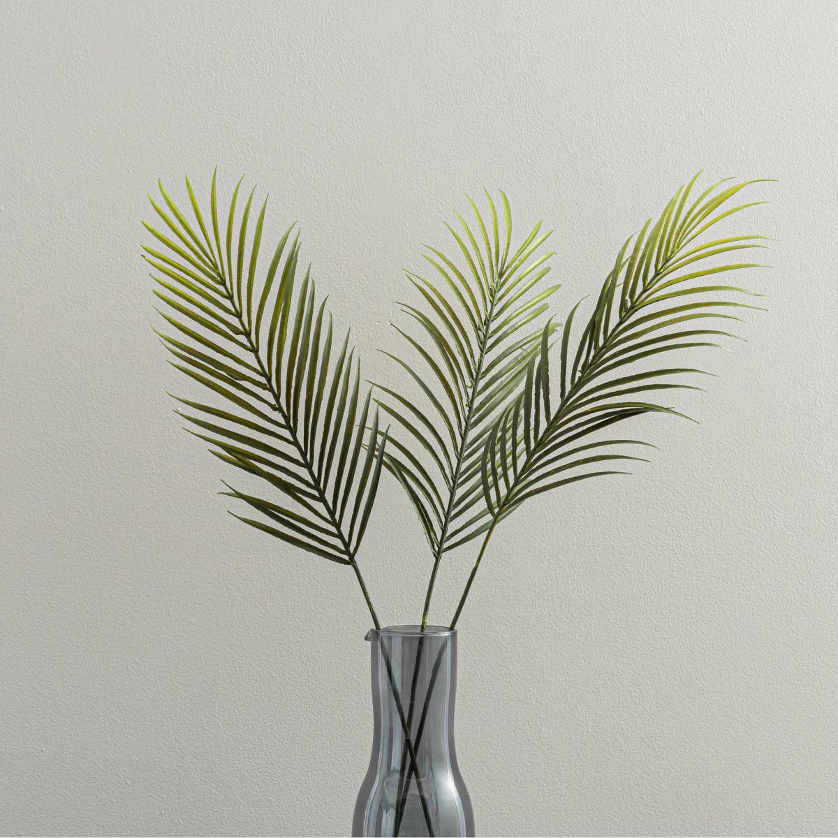 Set of 3 Artificial Palm Green Spray Bundle 70cm Green – image 2