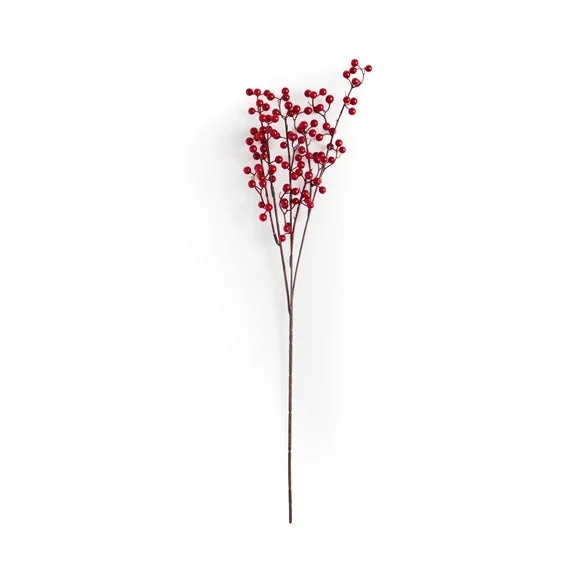 Artificial Red Berry Stem – image 3