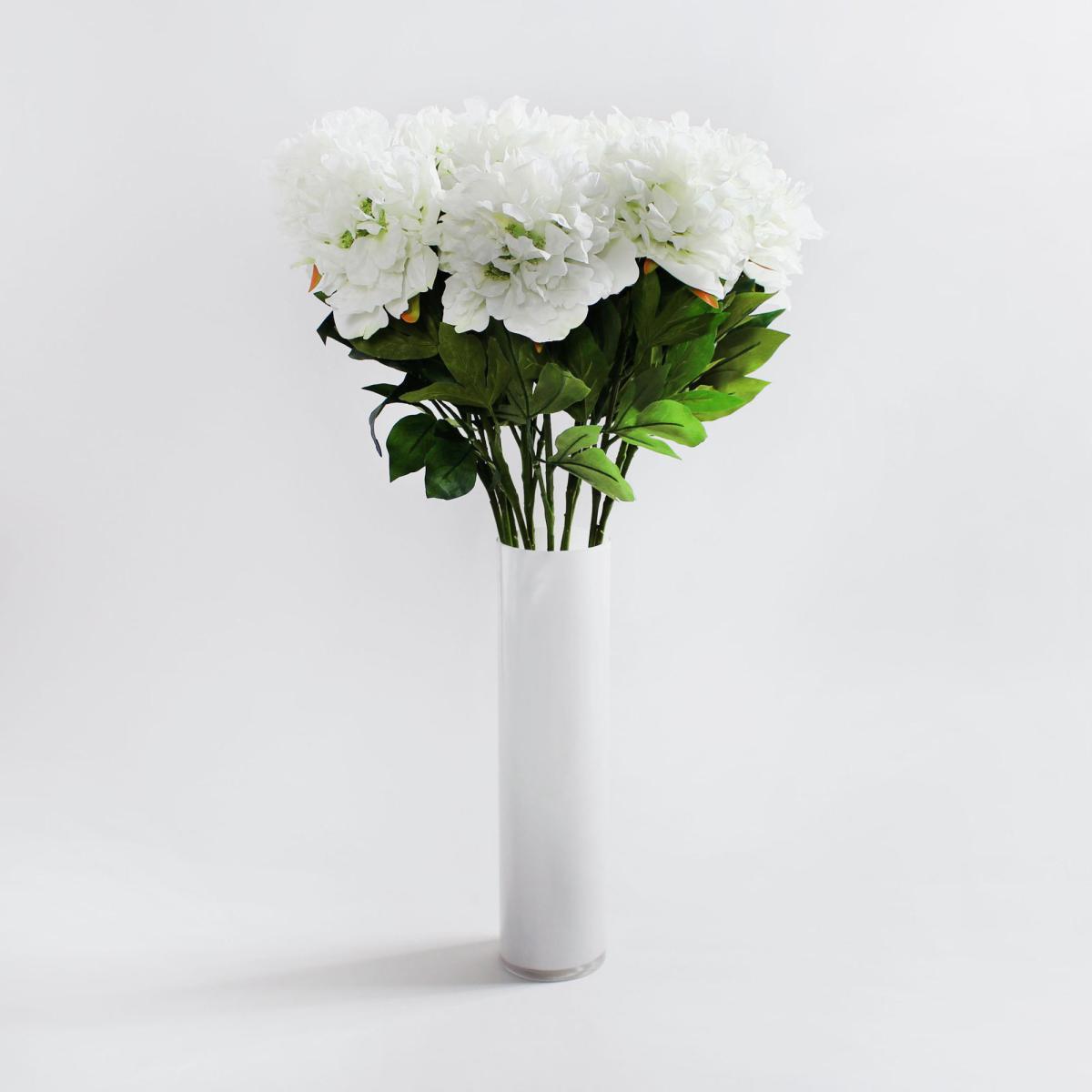 Pack of 12 Artificial Herbaceous Peony Cream Spray 78cm Cream – image 1