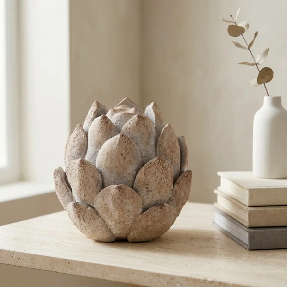 Stone Effect Flower Ornament – image 1