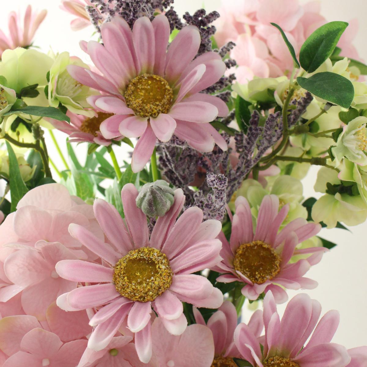 Florals Forever Freya Hydrangea Luxury Bouquet Pink 63cm Pink, Green and Yellow – image 4