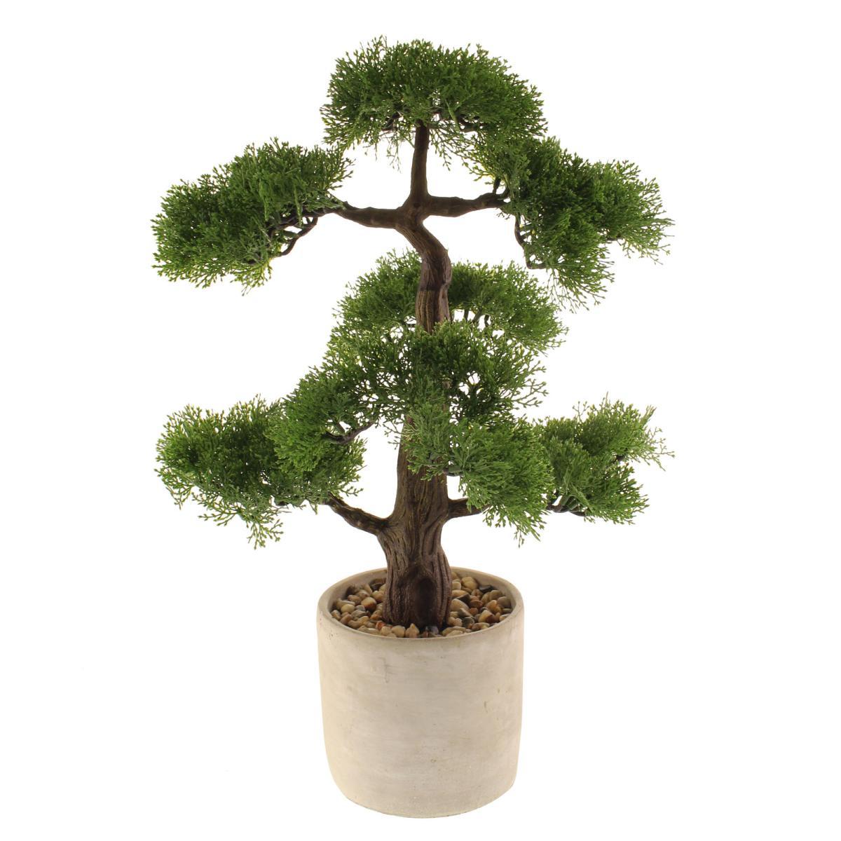 Bonsai Tree in Concrete Planter 53cm Green – image 5