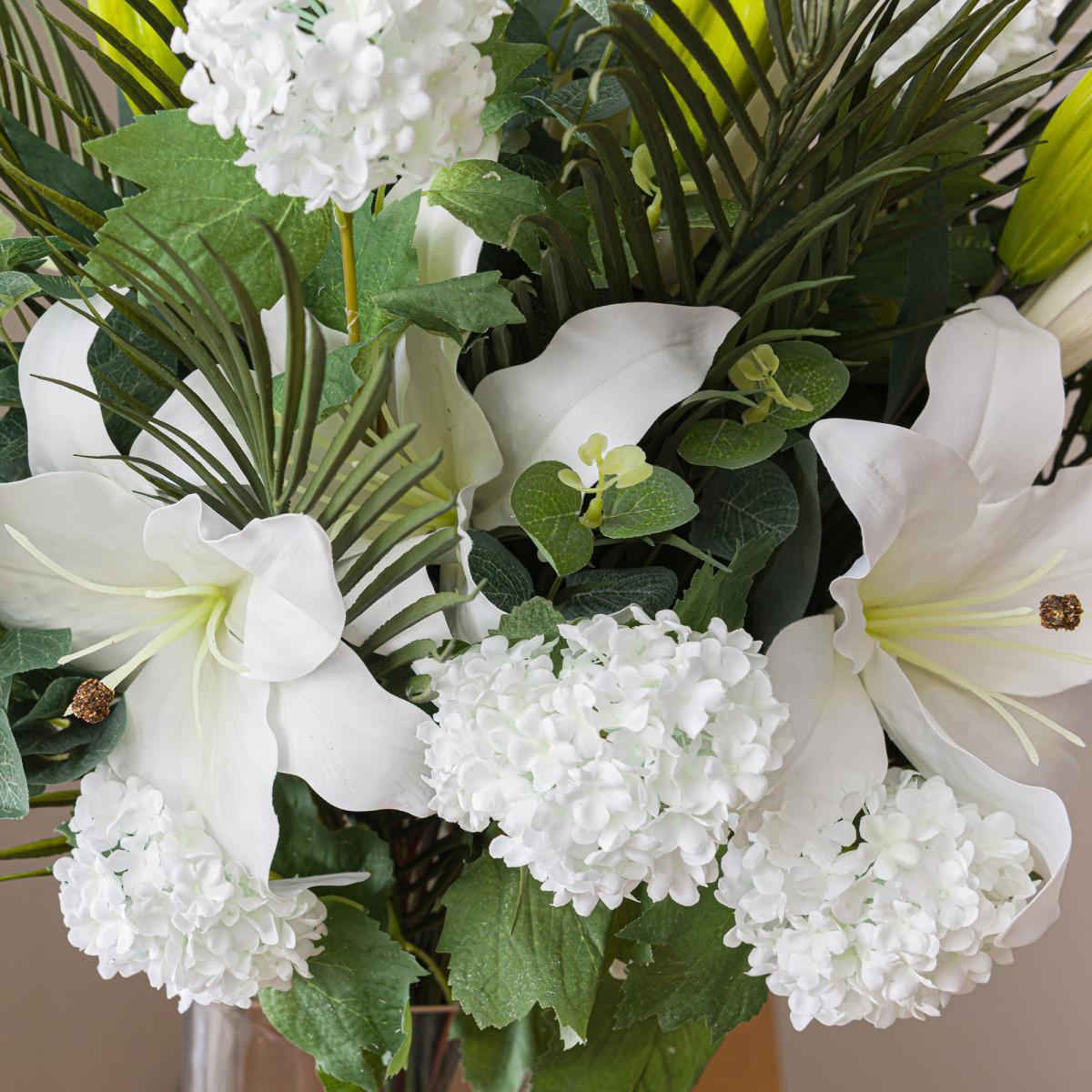 Florals Forever Grace Lily Luxury Bouquet White 63cm Green and White – image 2