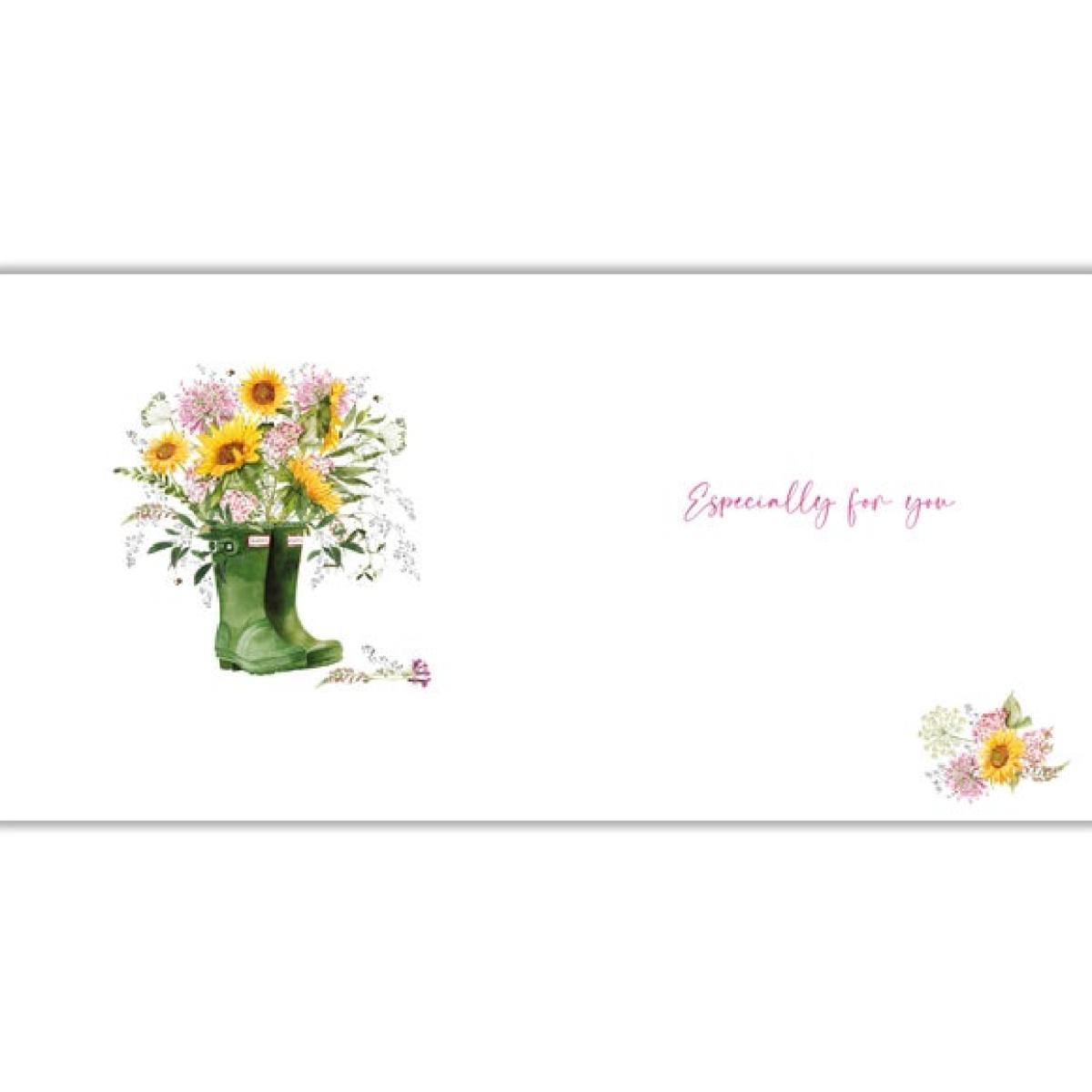 Wellies & Sunflowers Birthday Card – image 2