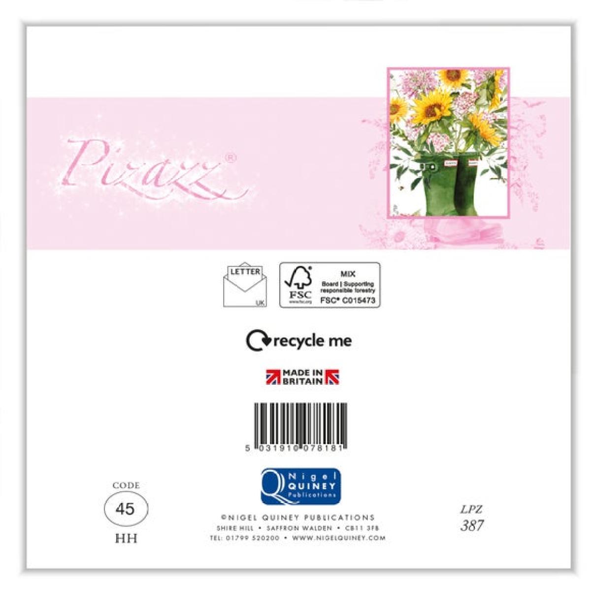 Wellies & Sunflowers Birthday Card – image 3