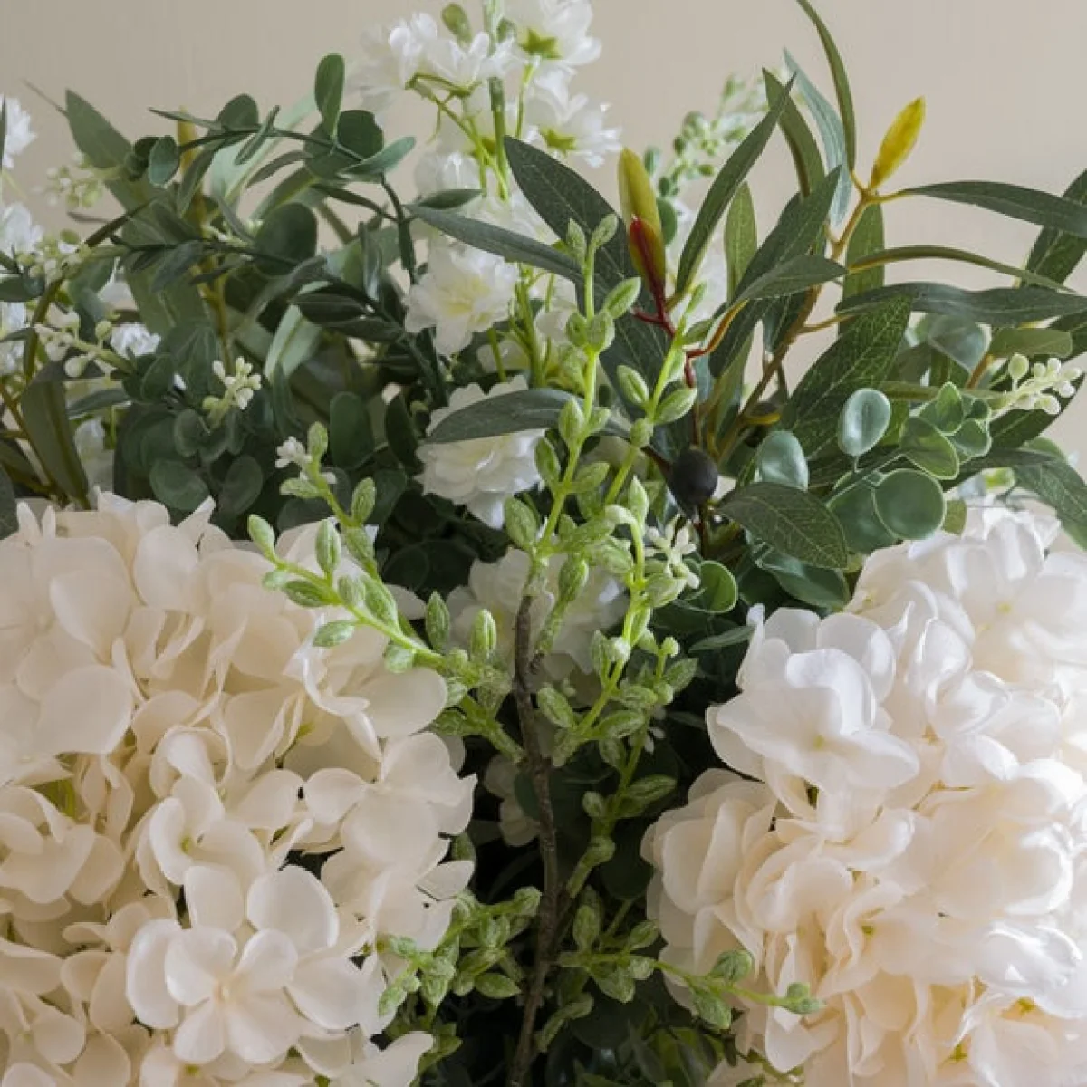 Artificial Juliette White Hydrangea Bouquet – image 3