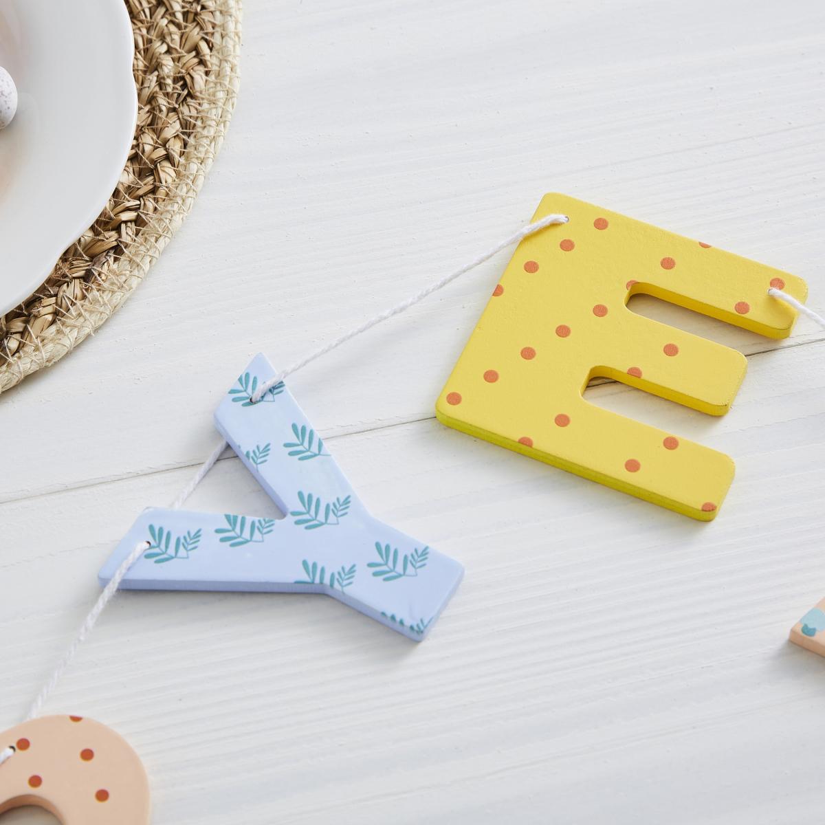 Wooden Happy Easter Bunting – image 2