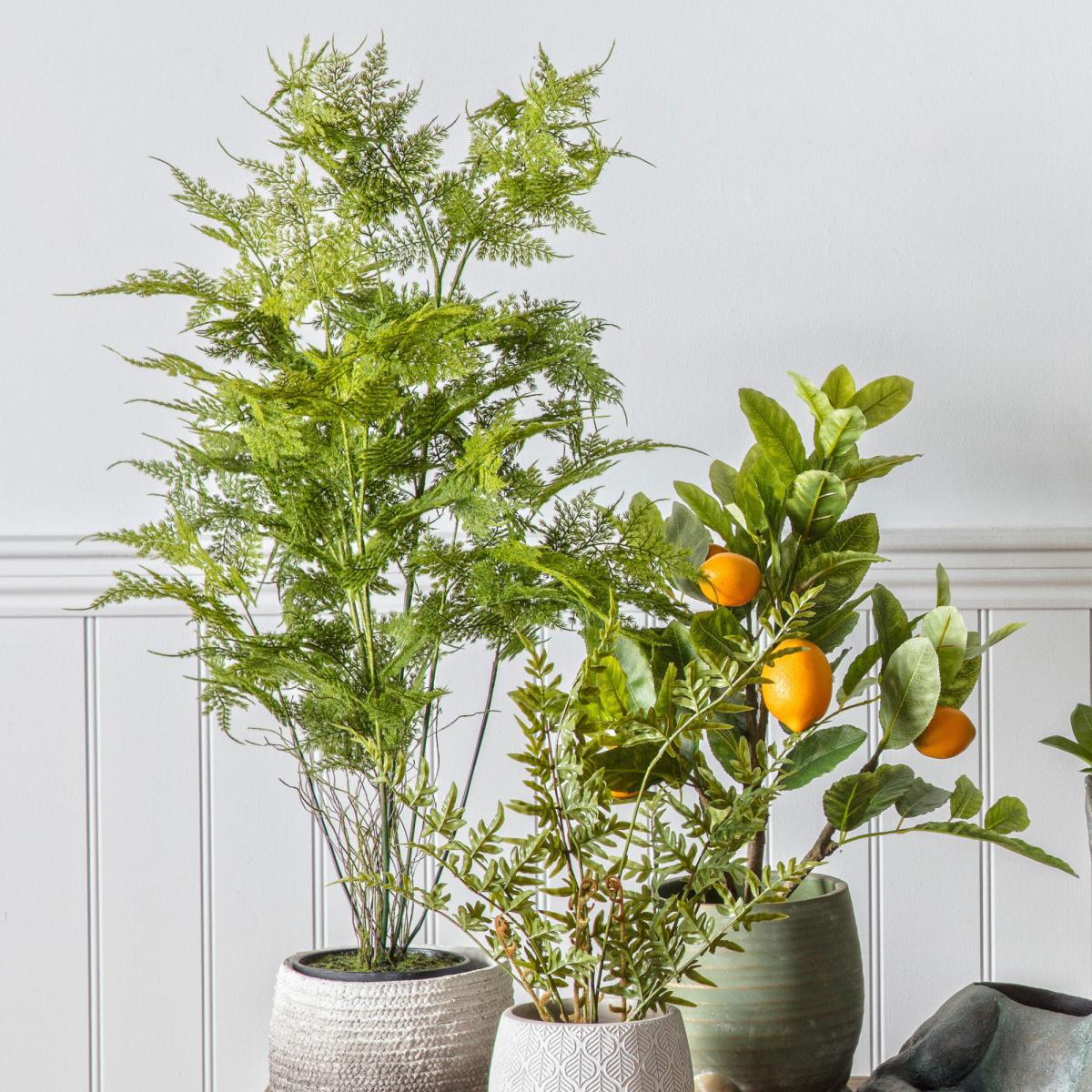 Large Artificial Fern White – image 1
