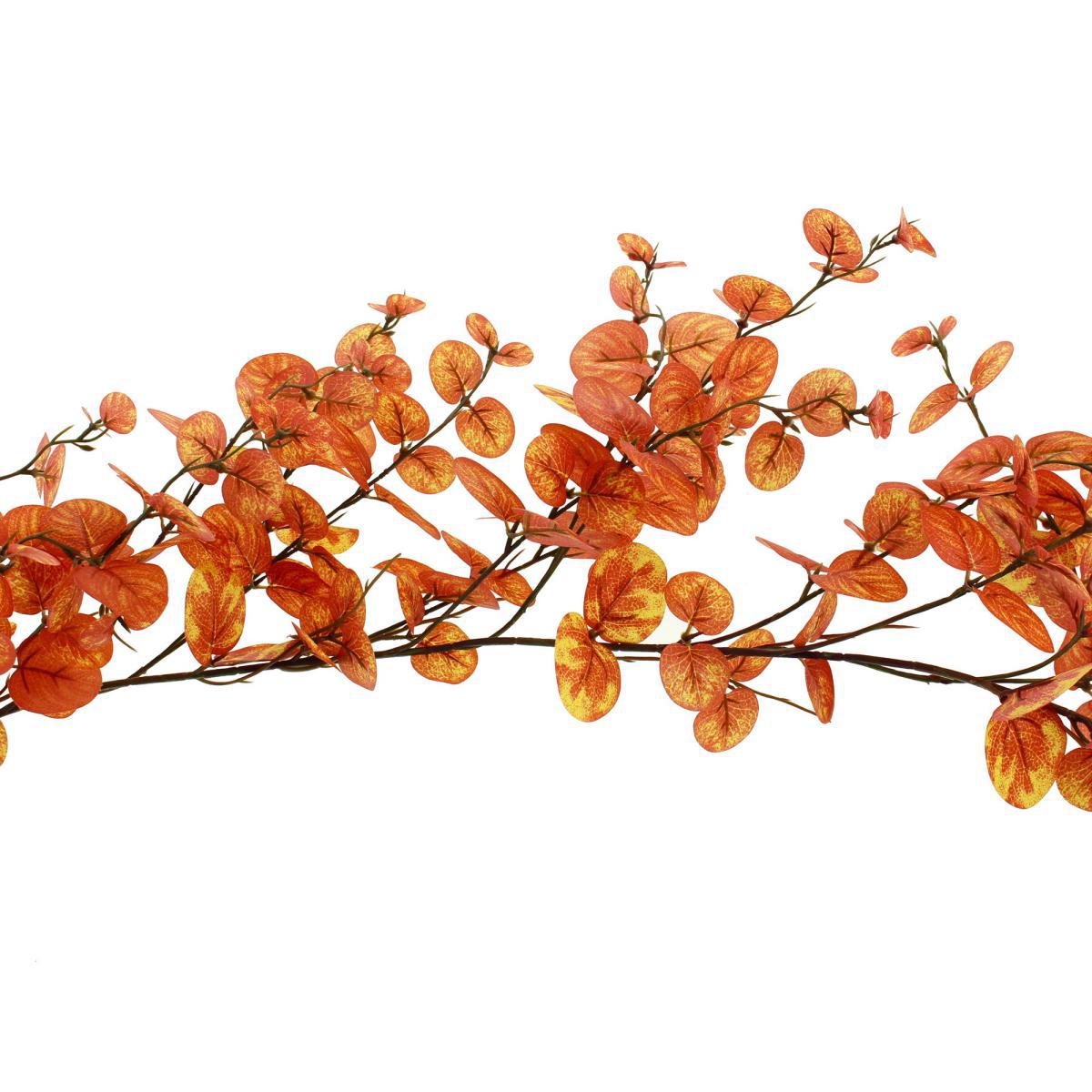 Autumn Orange Eucalyptus Garland 160cm Orange – image 5