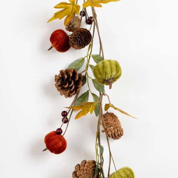 Artificial Pumpkin Autumn Foliage Garland – image 3