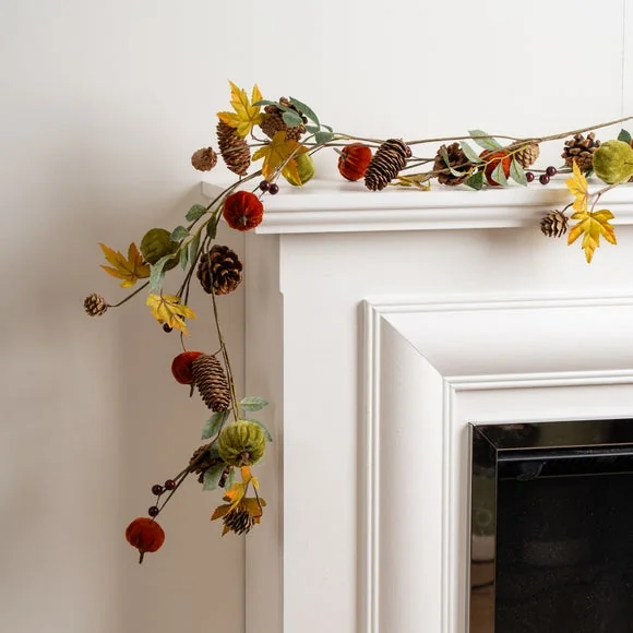Artificial Pumpkin Autumn Foliage Garland – image 1
