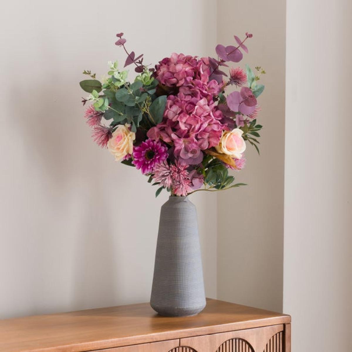 Artificial Laila Pink & Purple Thistle Bouquet – image 2