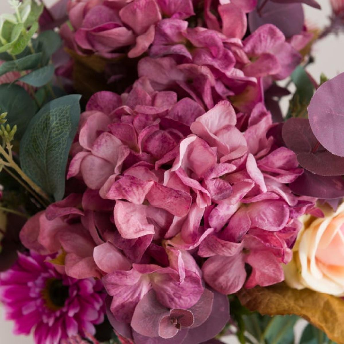 Artificial Laila Pink & Purple Thistle Bouquet – image 6