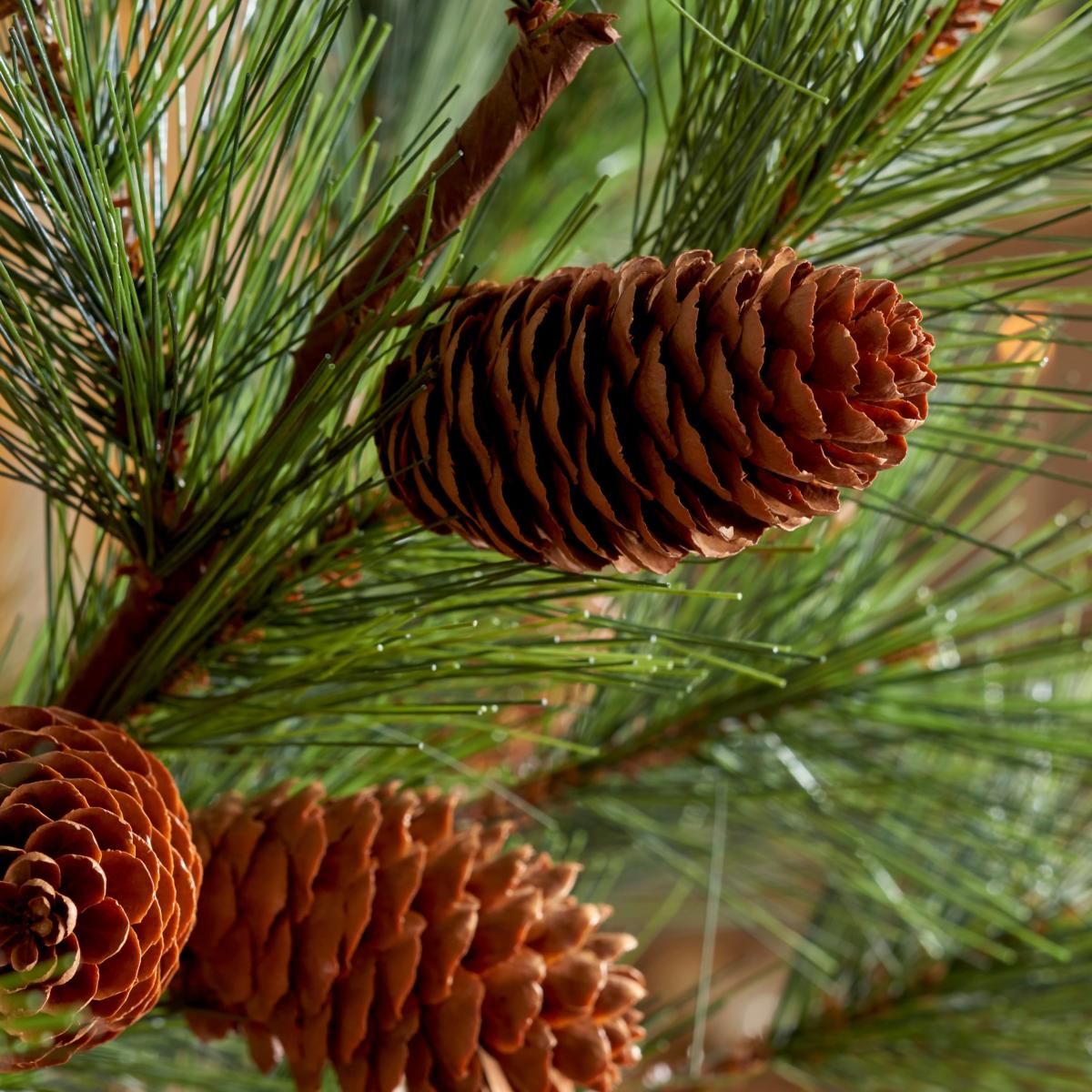 Natural Pine Spray with Cones 70cm Green – image 2
