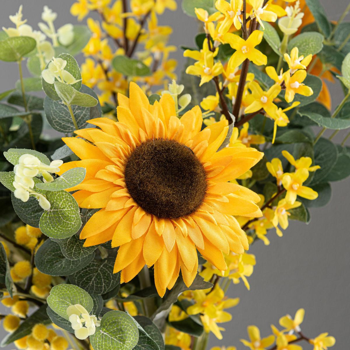 Florals Forever Ella Sunflower Luxury Bouquet Yellow 58cm Yellow and Green – image 4
