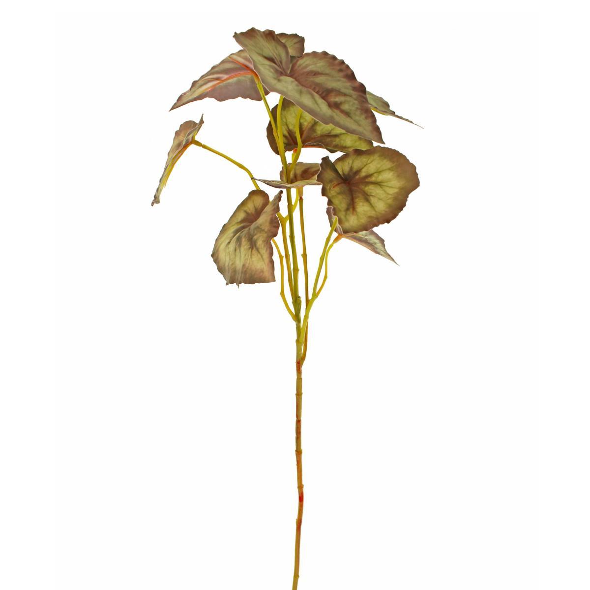 Pack of 12 Artificial Begonia Leaf Sprays Green – image 3