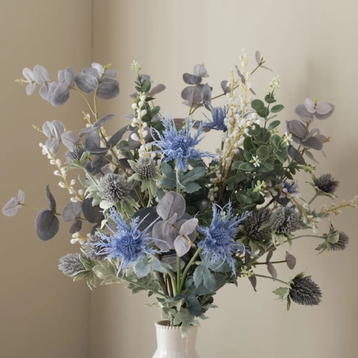 Artificial Delilah Blue Thistle Bouquet – image 2