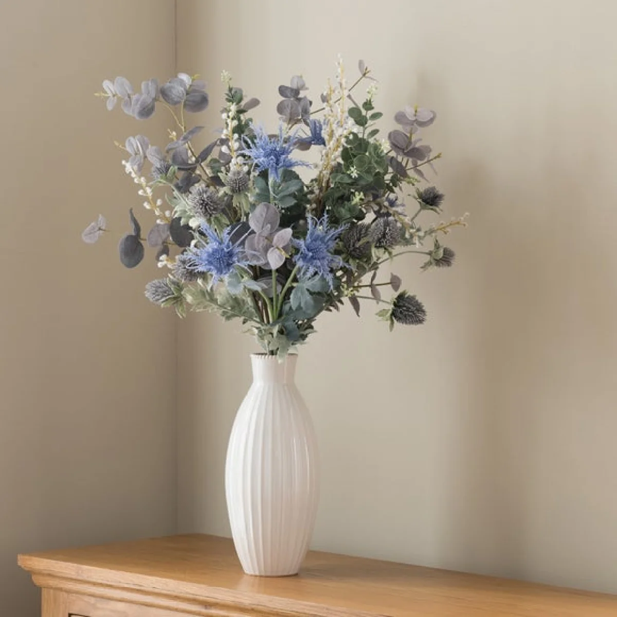 Artificial Delilah Blue Thistle Bouquet – image 4