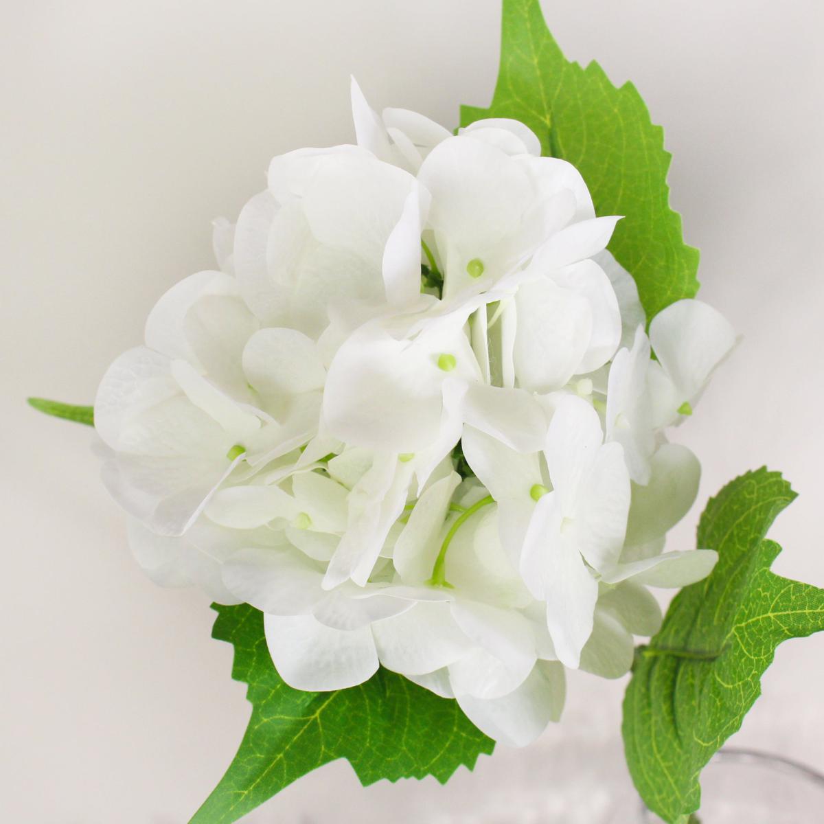 Premium Real Touch Ball White Hydrangea 3 Pack White – image 2