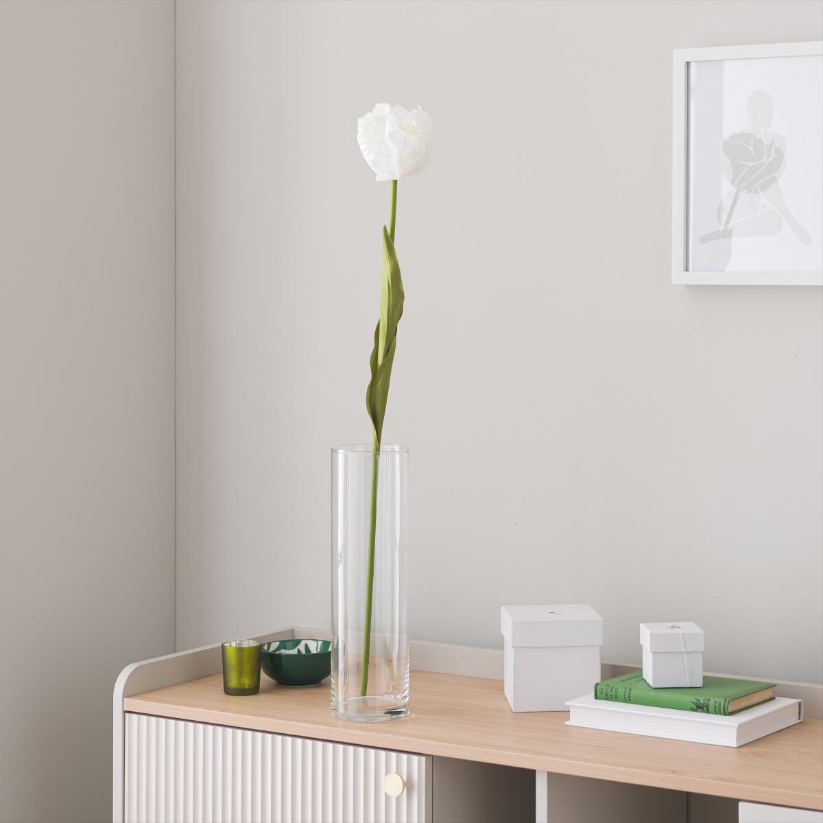 Artificial White Parrot Tulip Stem – image 2