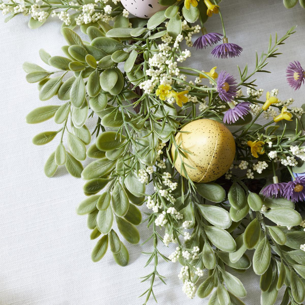 Easter Egg Floral Wreath Multi Coloured – image 2