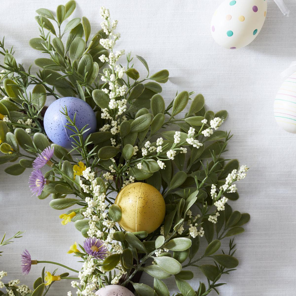 Easter Egg Floral Wreath Multi Coloured – image 3