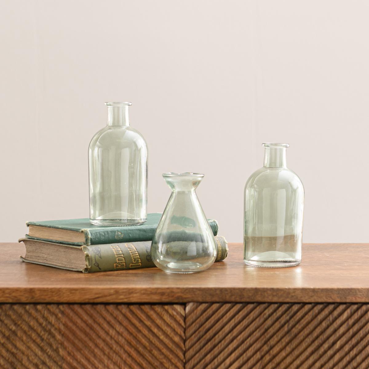 Set of 3 Vases with Eucalyptus and Gypsophila Clear – image 3