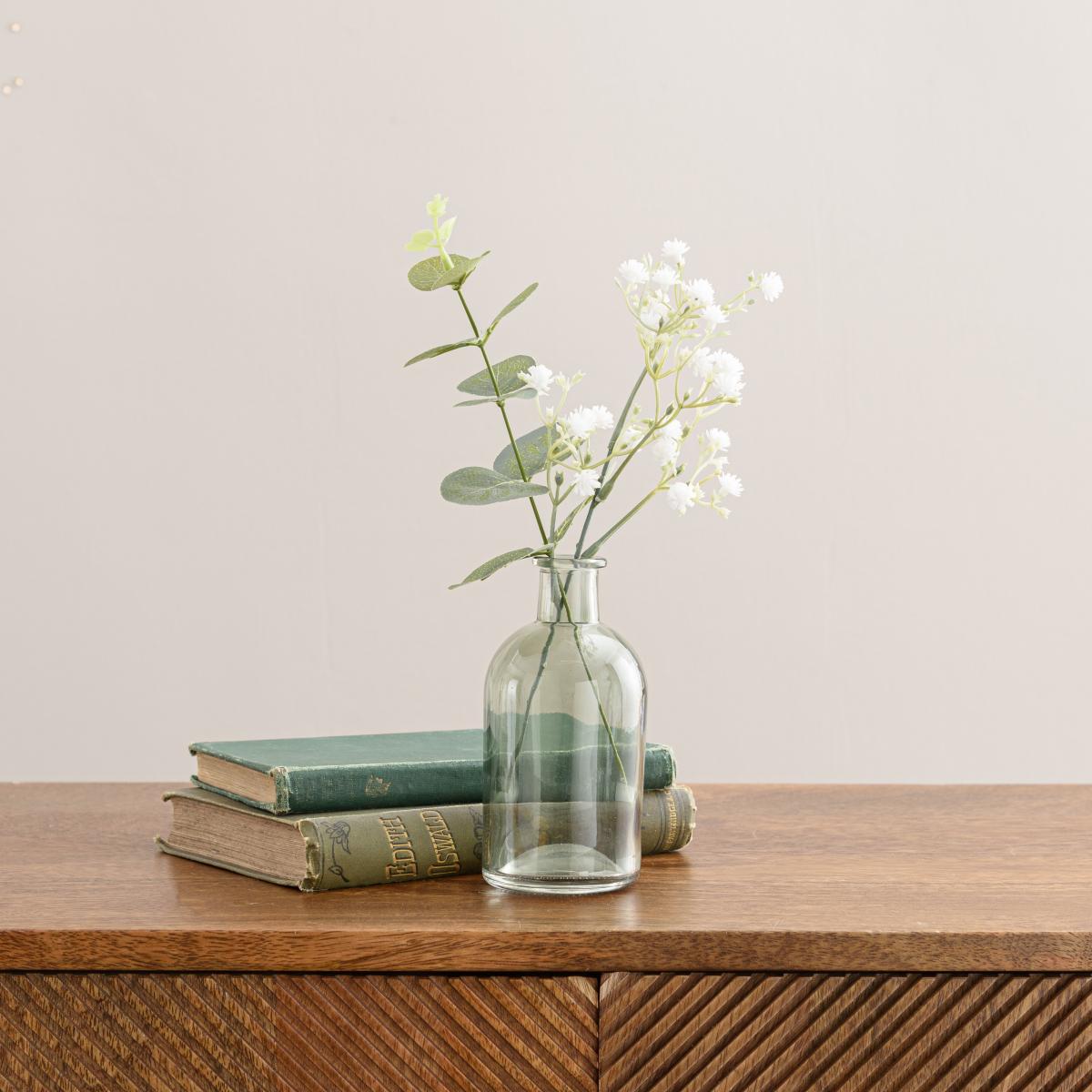 Set of 3 Vases with Eucalyptus and Gypsophila Clear – image 4